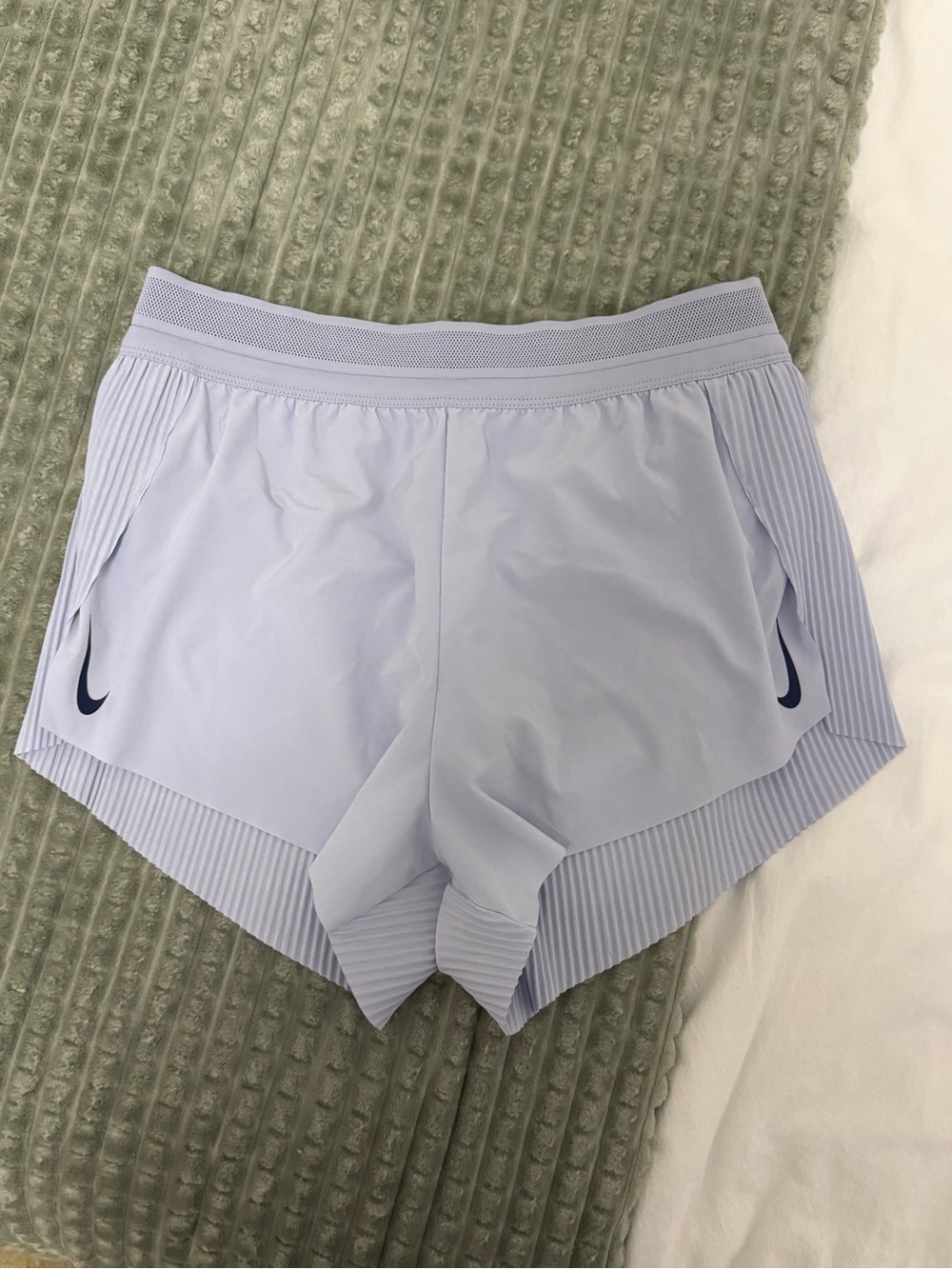 Nike Women's AeroSwift Mid Rise 3” Brief-Lined Lavender Running Shorts